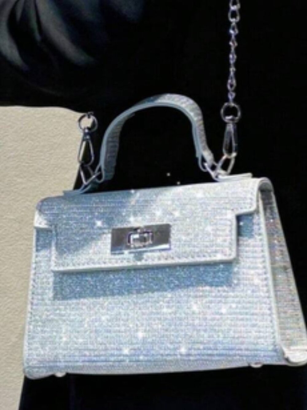 Glossy PU Material Women's Handbag